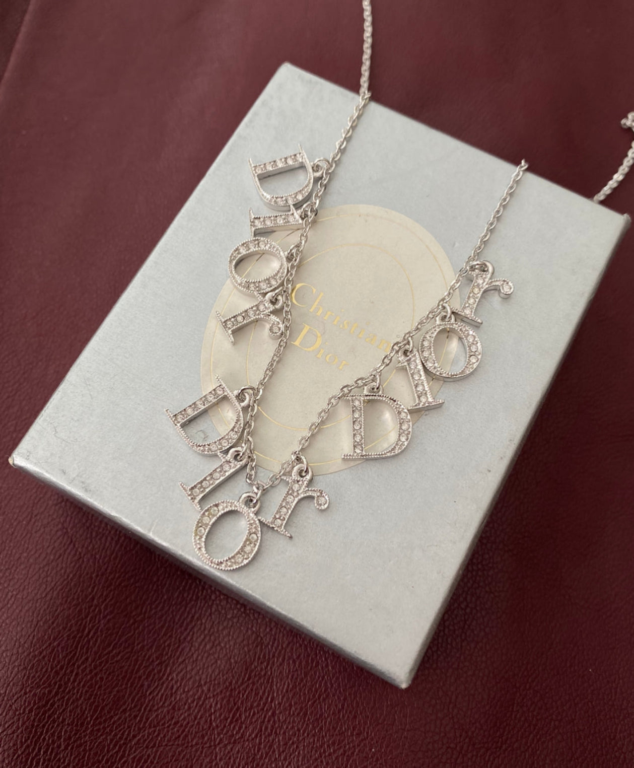 Dior Spellout Silver Hearts Necklace – purchasegarments