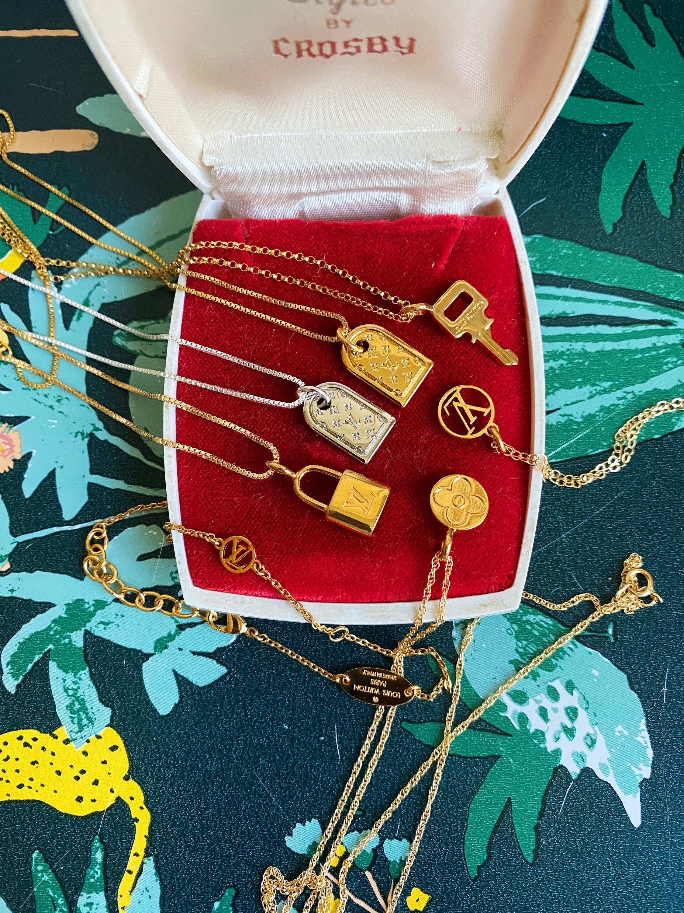 Repurposed Gold Louis Vuitton Rare Key Charm Necklace – DesignerJewelryCo