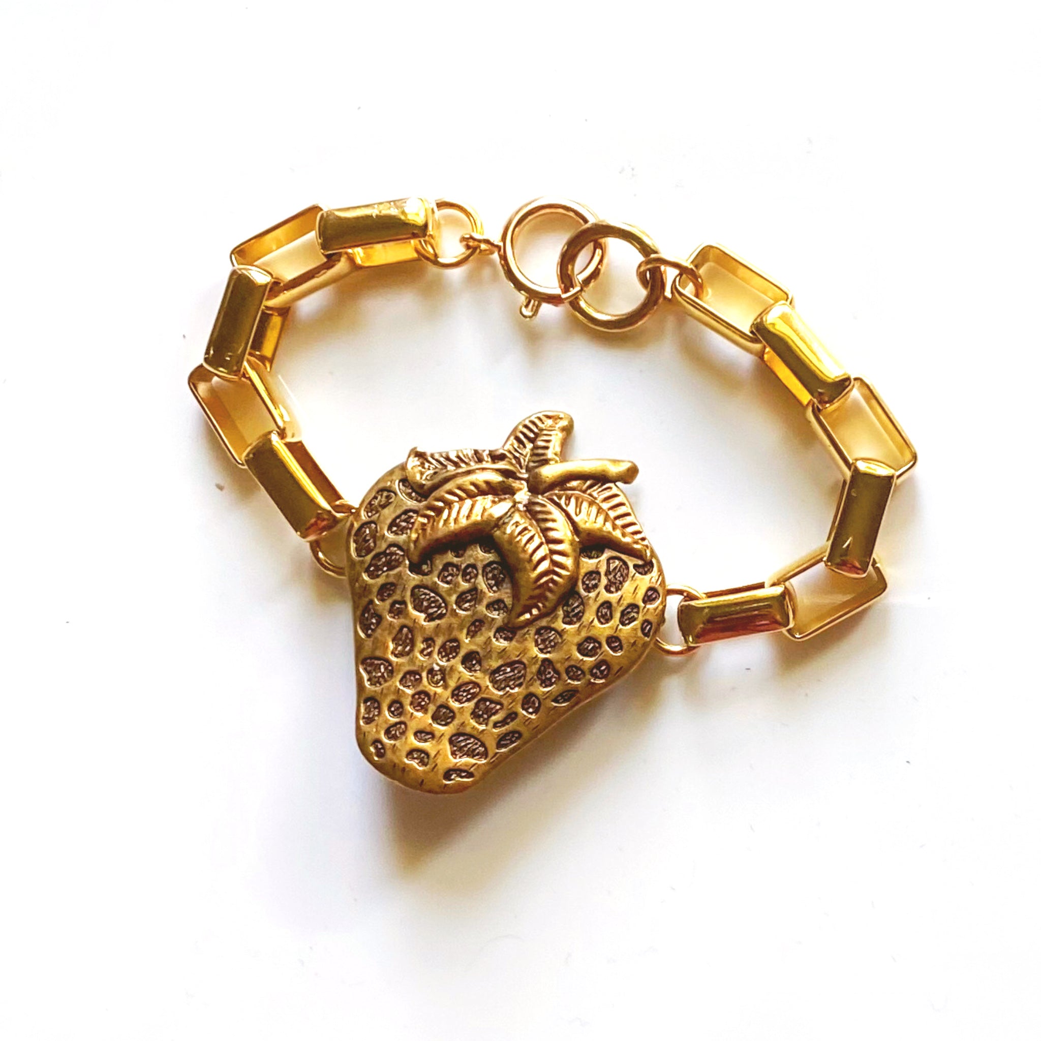 Rare Find* Repurposed Gucci Strawberry Charm Bracelet – DesignerJewelryCo